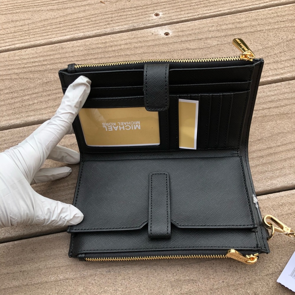 NWT Michael kors jet set chain handbag+wallet+pom - Picture 8 of 8